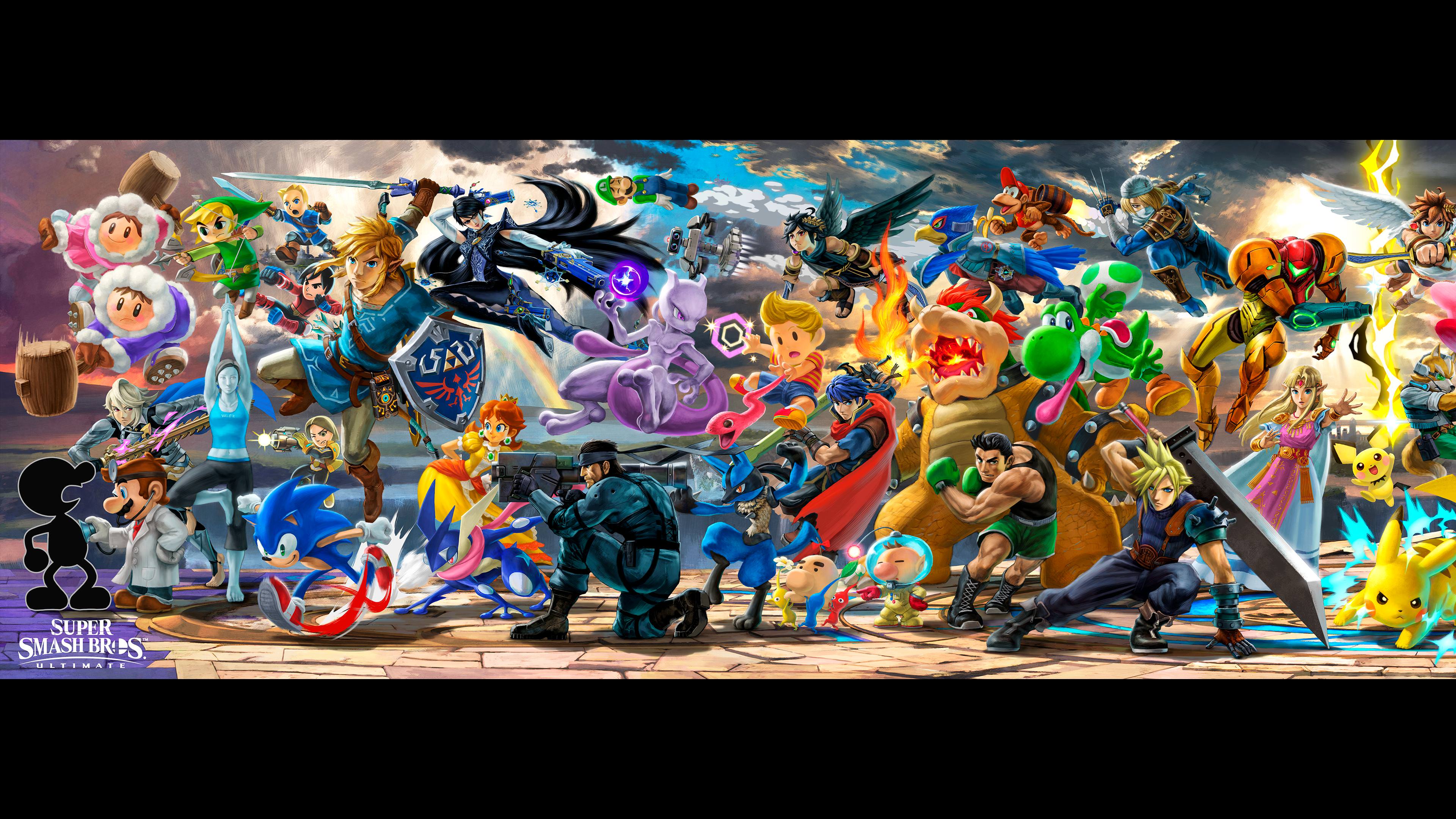 Super Smash Bros Ultimate Banner For Dual Monitors Left And Right