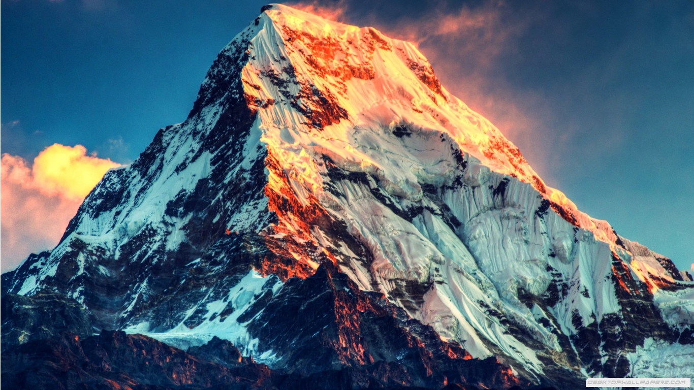 Snow Mountains Lava Mount Everest HD Wallpaper Res