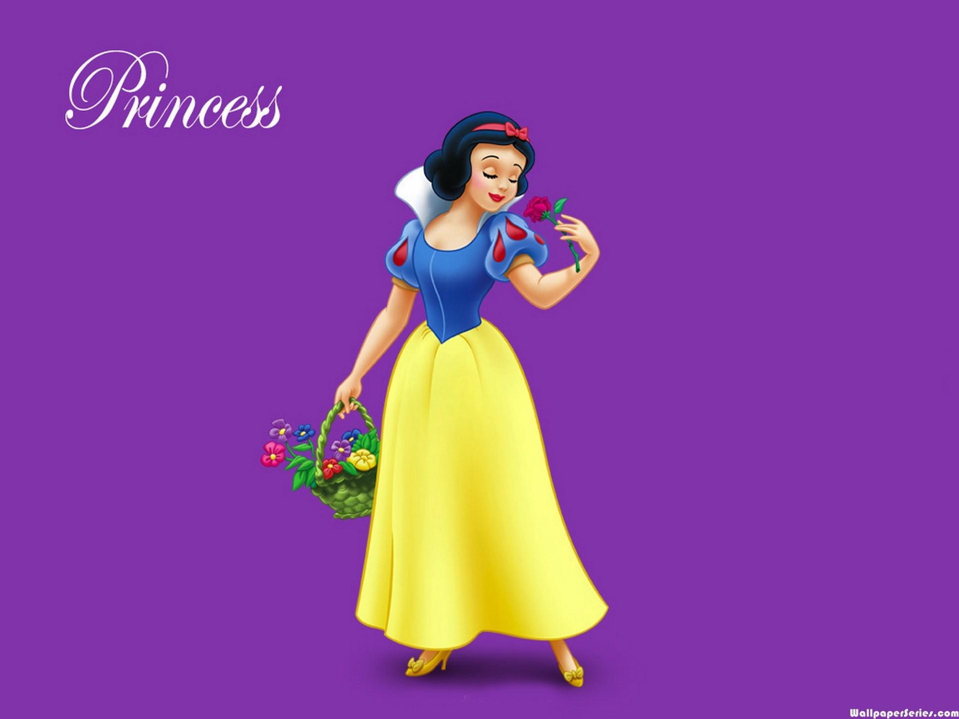HD Disney Princess Snow White Purple Background Wallpaper