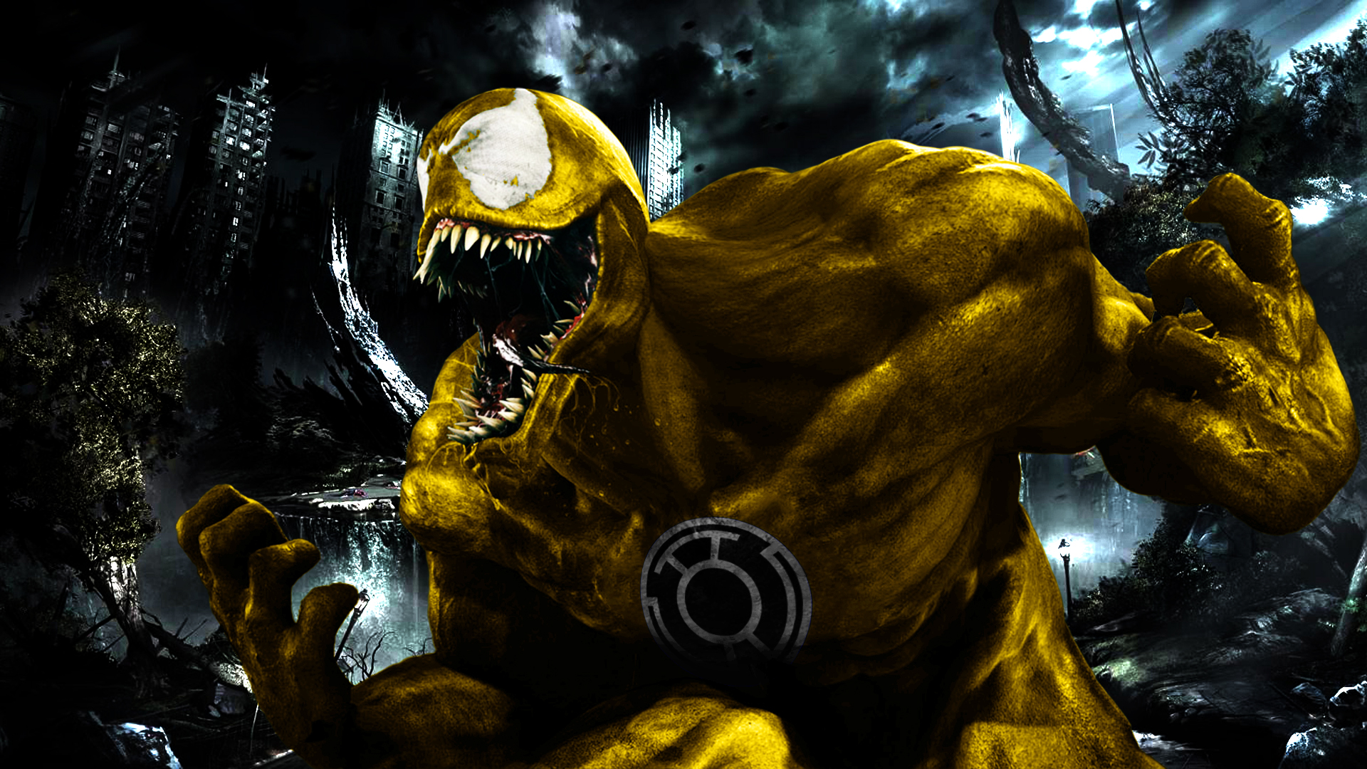 Yellow Lantern Venom by 666Darks 1920x1080