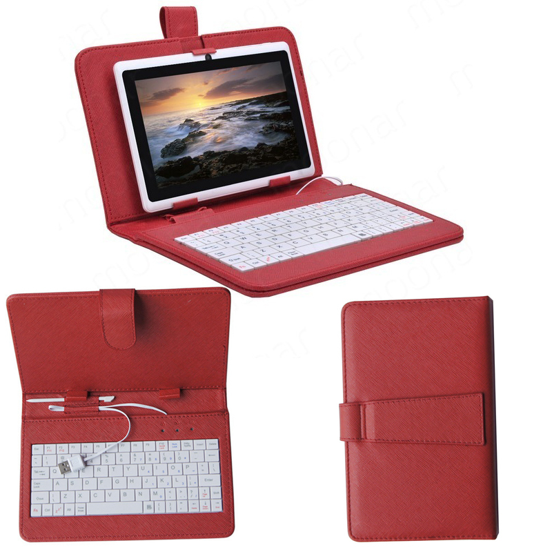 HD Desktop Leather Usb Keyboard Stand Case Cover For Kindle Fire