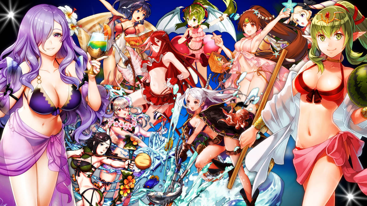 Fire Emblem Heroes Beach Babes Wallpaper By Auroramaster On