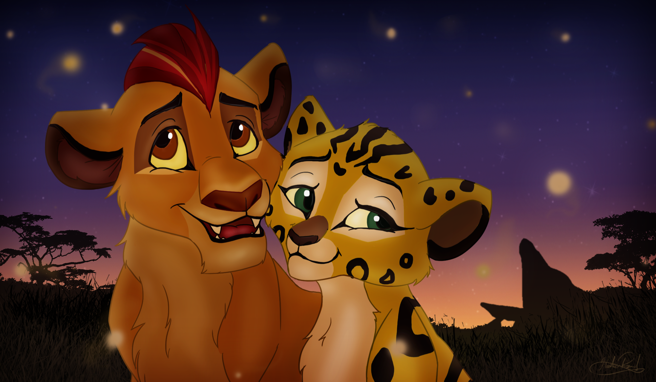 Kion And Fuli The Lion Guard Fireflys By Alexishunter