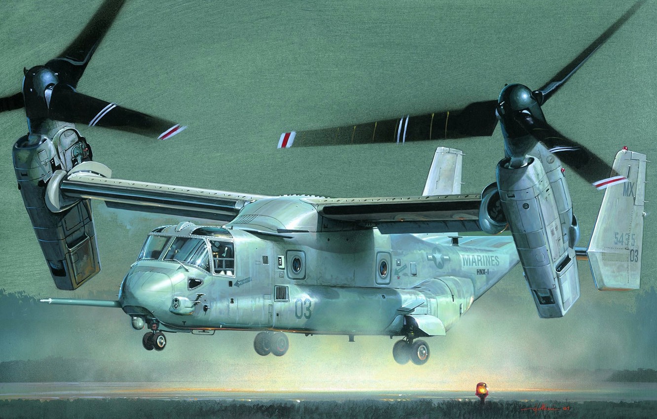 Wallpaper Art Usa American Sea The Tiltrotor Osprey Navy V