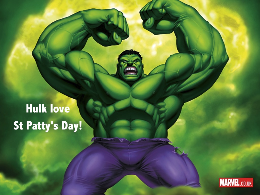 St Patrick S Day Greeting From The Hulk Geekylibrary