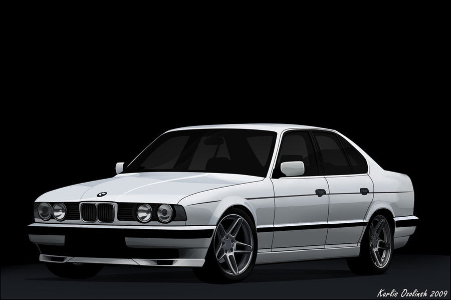 Bmw E34 Vector As Redraw By Feat8