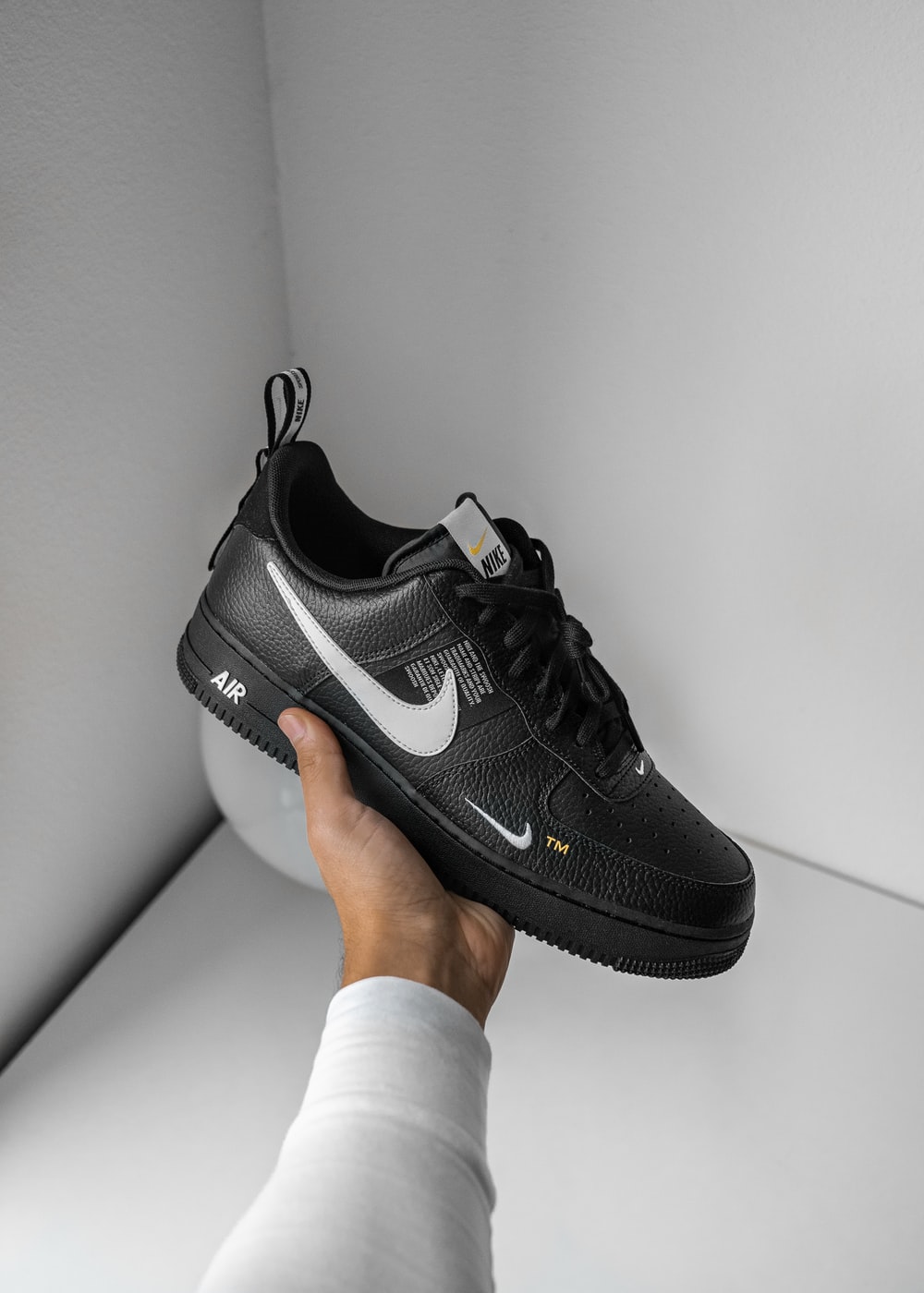 black and white Nike Air Force sneaker photo Free Shoe Image