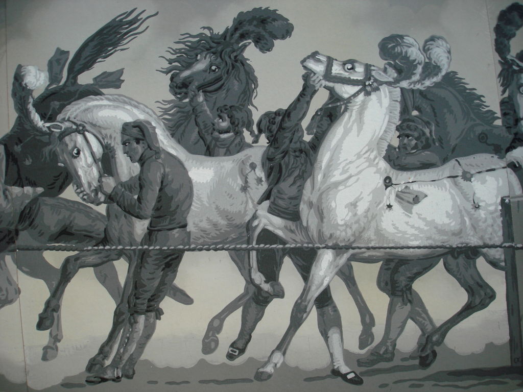 Zuber Wallpaper Series Of Three Horse Racing Scenes Alexander