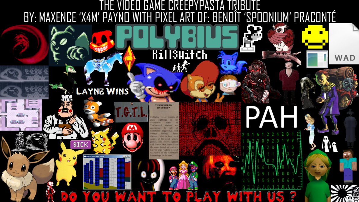 The Video Game Creepypasta Tribute Wallpaper by X4M12 1191x670