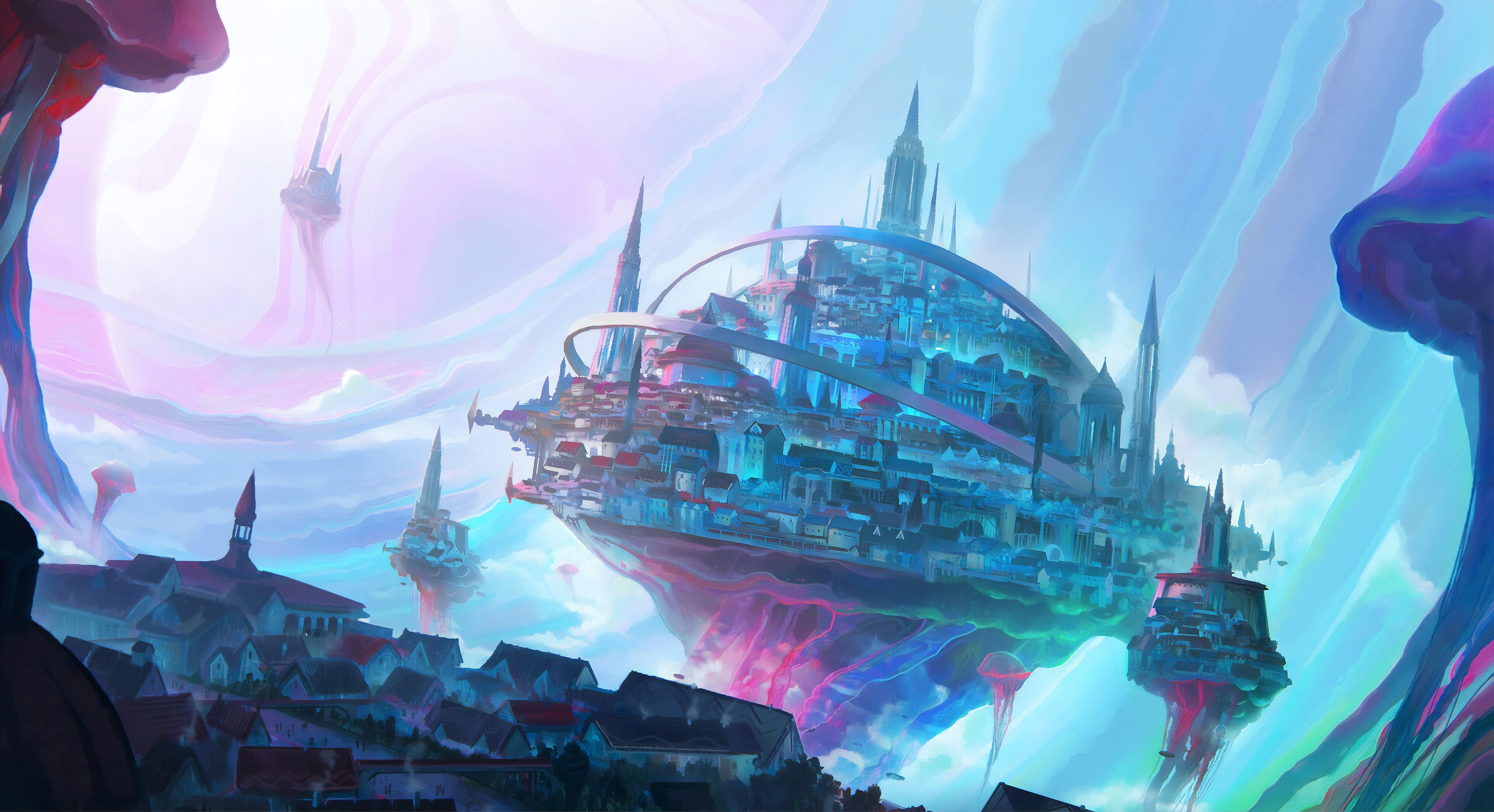Floating Island 1080p 2k 4k Full HD Wallpaper