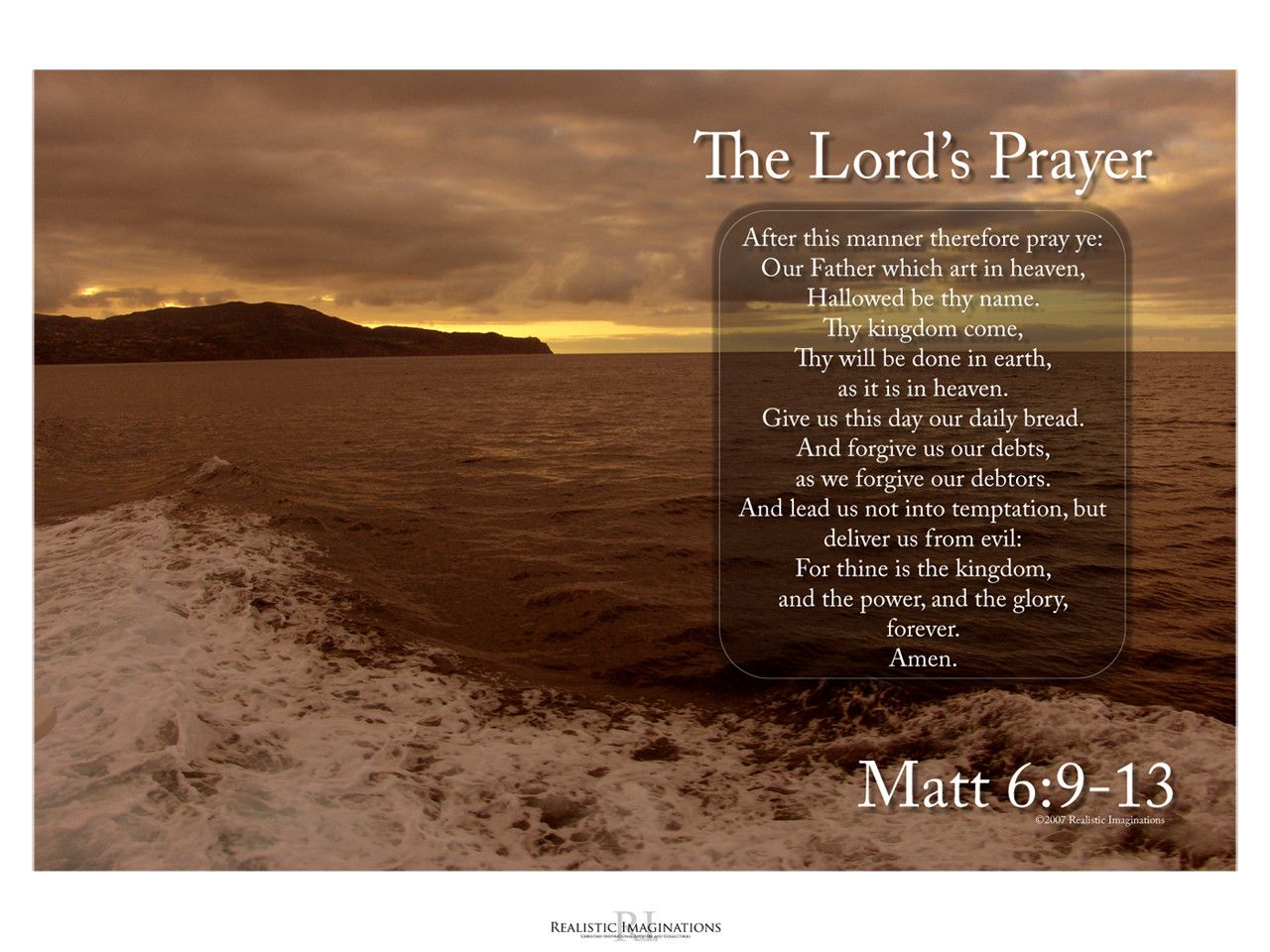 The Lord S Prayer Matthew Realistic Imaginations
