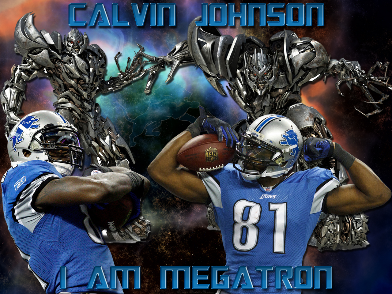 Wicked Shadows Calvin Johnson I Am Megatron Detroit Lions Wallpaper
