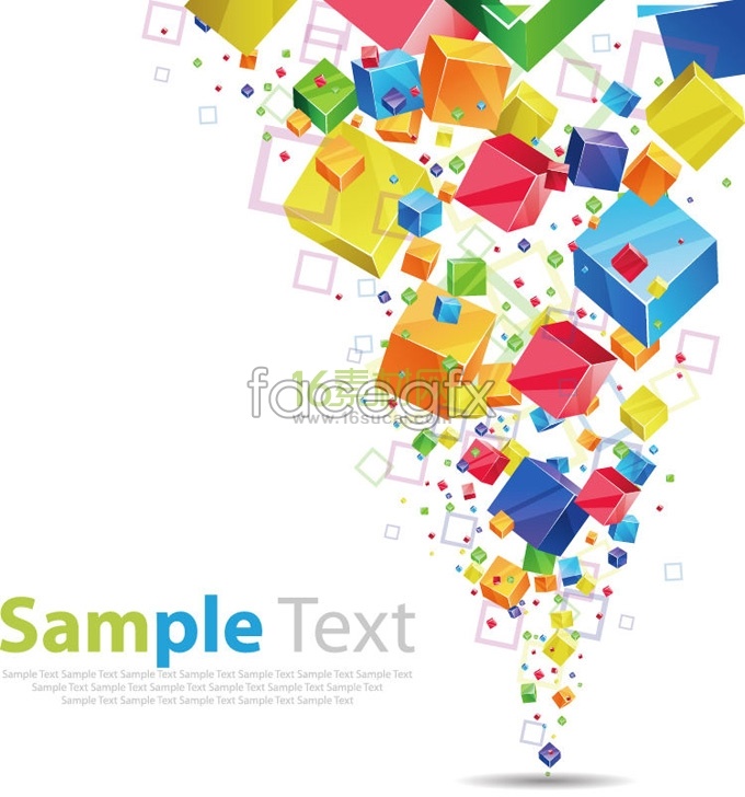 Cool Rubik S Cube Text Background Design Vector