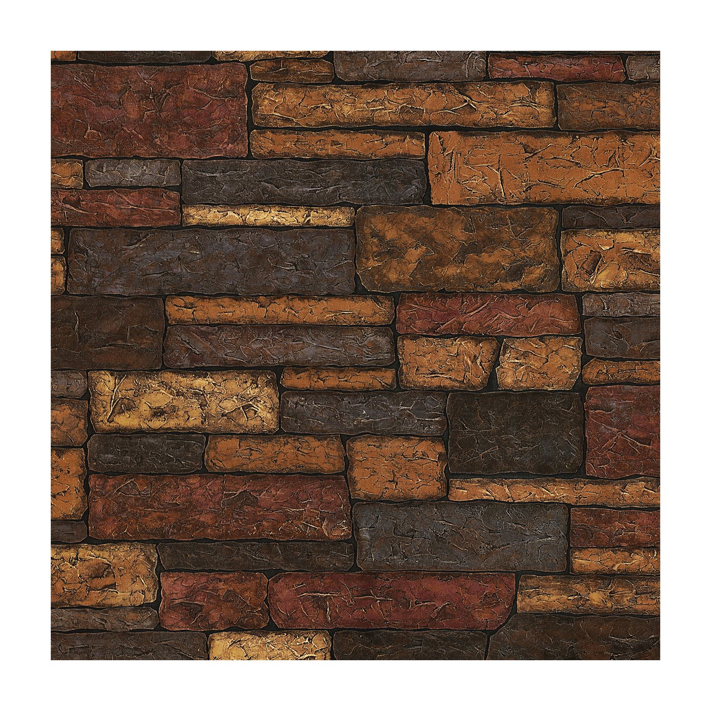 Earth Tone Textured Depth Raised Bricks Wallpaper Atg Stores