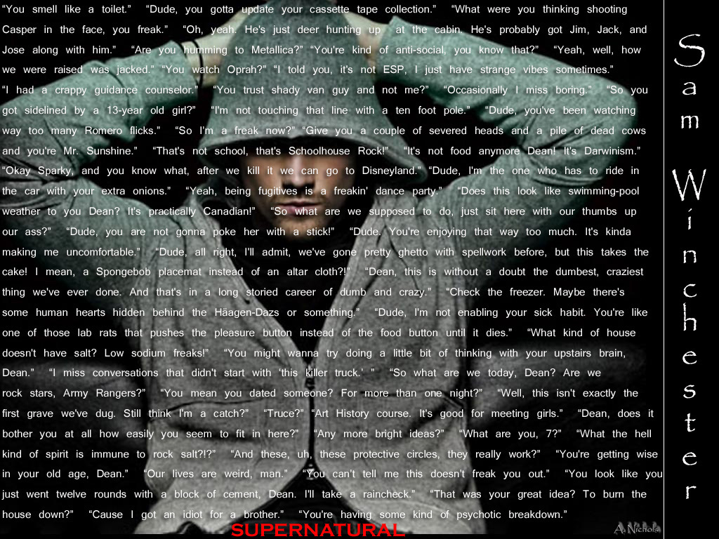 Sam S Quotes Winchester Wallpaper