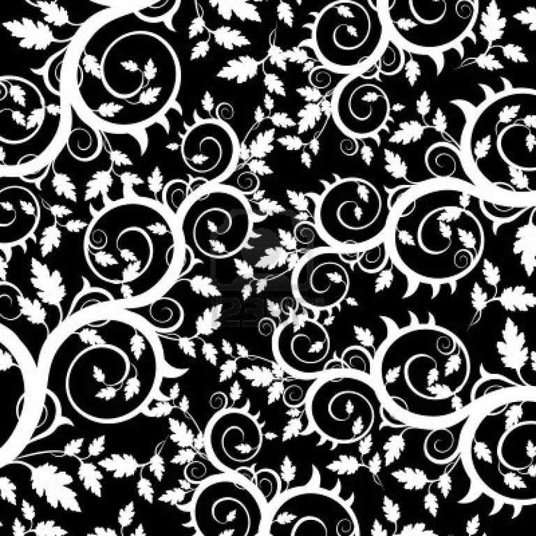 Wallpaper Black And White Floral Wallpaperblack Flower
