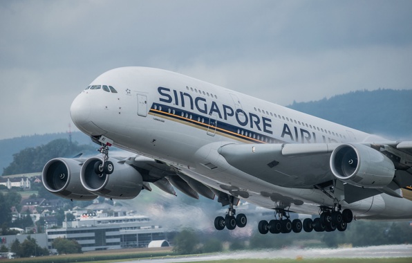 Singapore Airlines A380 Wide Body Double Deck ChetyreHDverny Jet