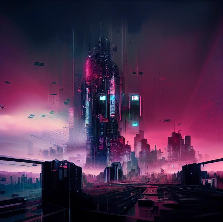Prompthunt Cyberpunk Aesthetic City Falling Hyper Realistic