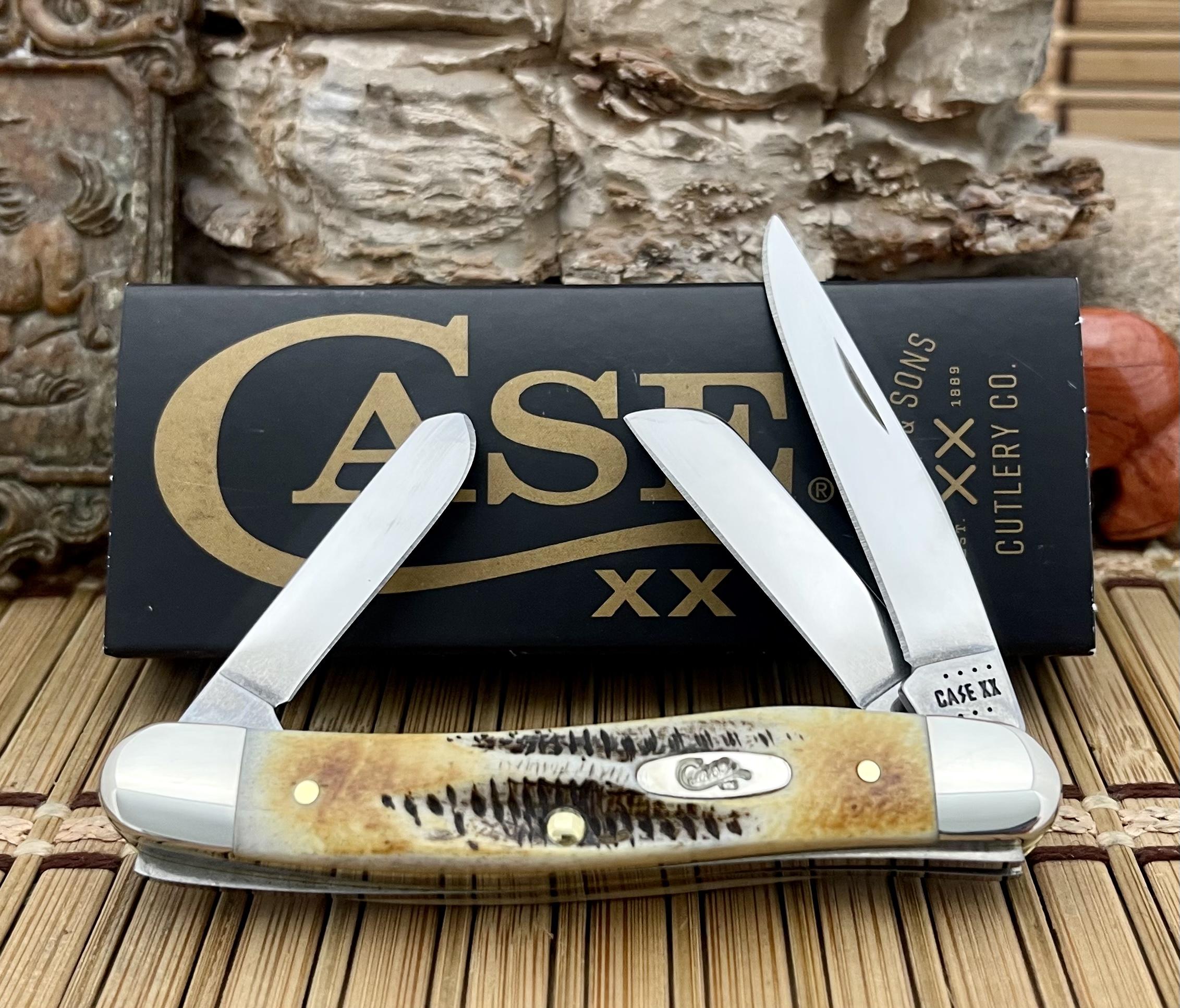Case Xx Usa Burnt Bone Stag Ca3578 Medium Stockman Pocket