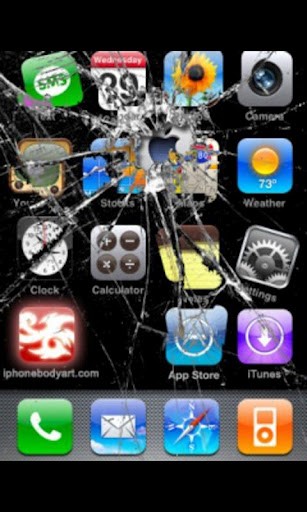Bigger Broken iPhone Live Wallpaper For Android Screenshot