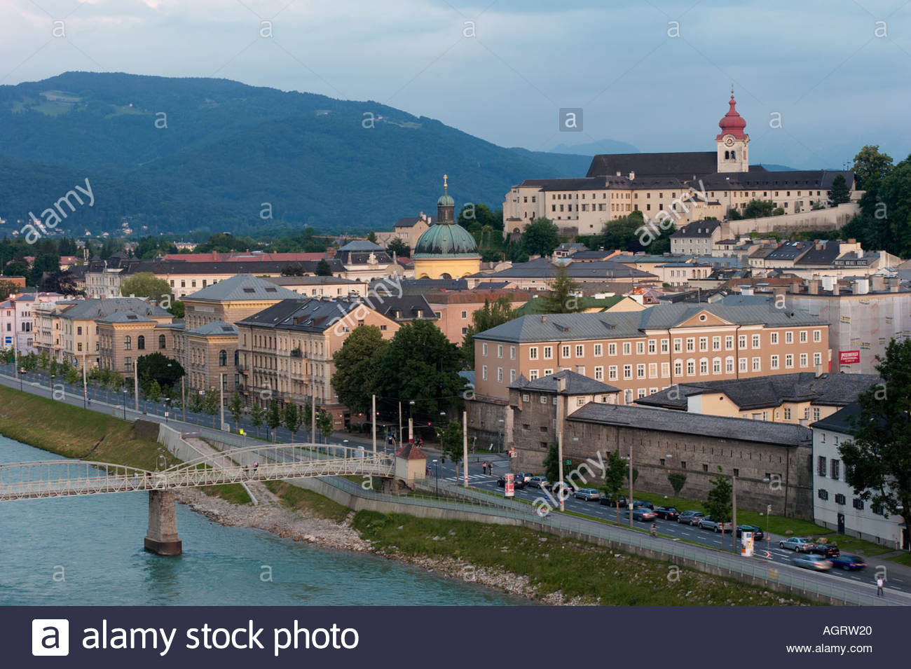 Of Salzburg Old Town With Nonnberg Nunnery At The Background