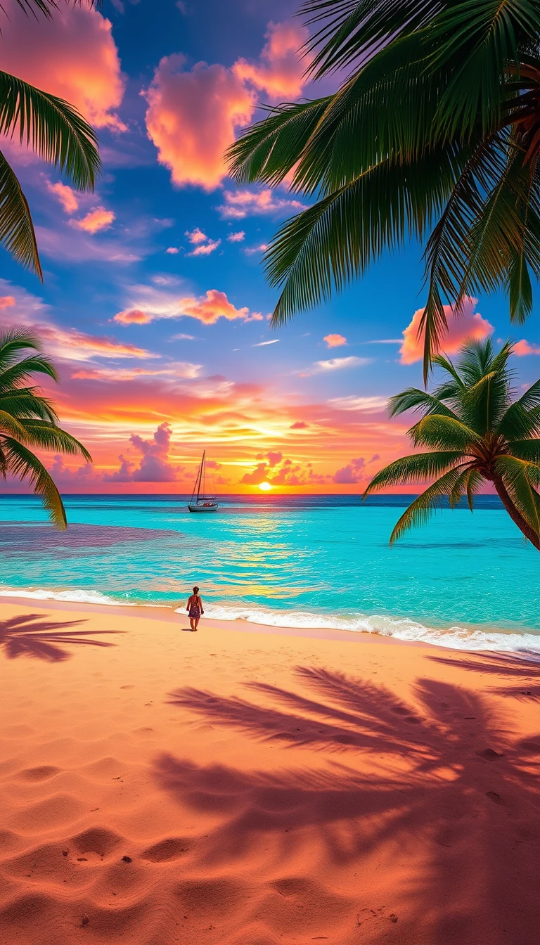 Tropical Beach Phone Wallpaper
