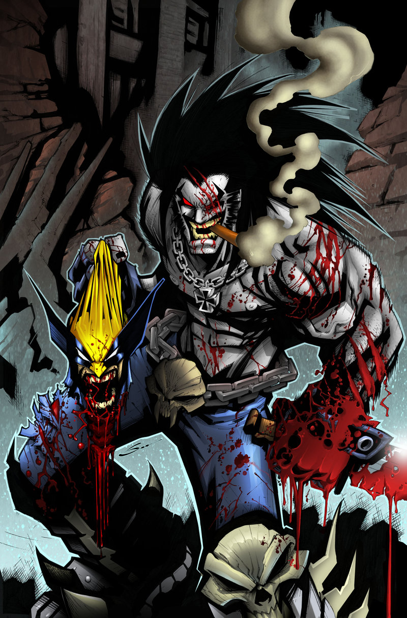 Lobo Vs Wolverine Pencils Inks And Colors By Gerardo Sandoval