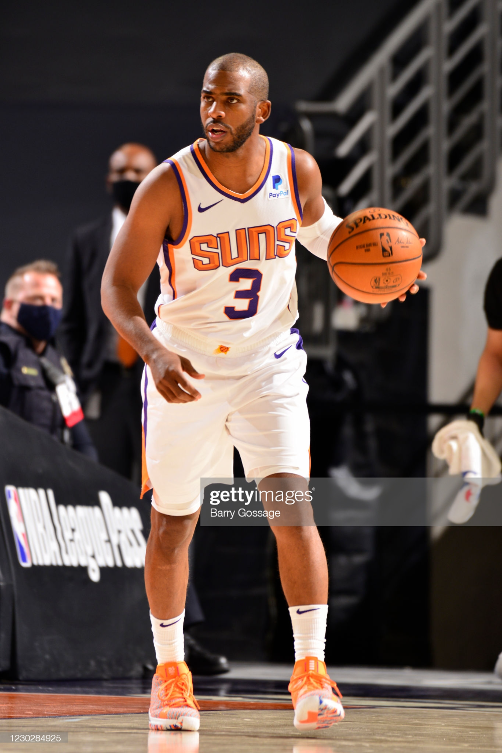 Chris Paul Of The Phoenix Suns Dribbles Ball Against