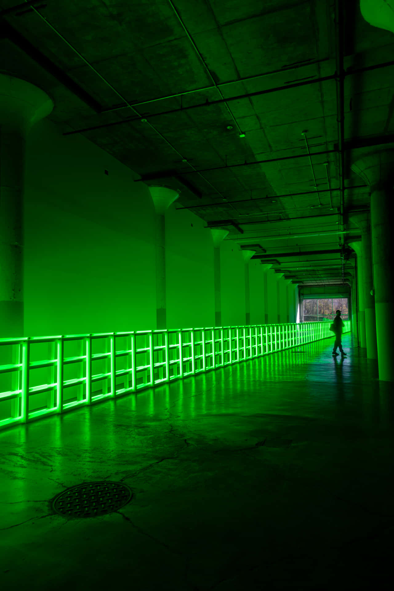 Bring A Pop Of Colour To Your Workspace With This Neon Green Wallpaper