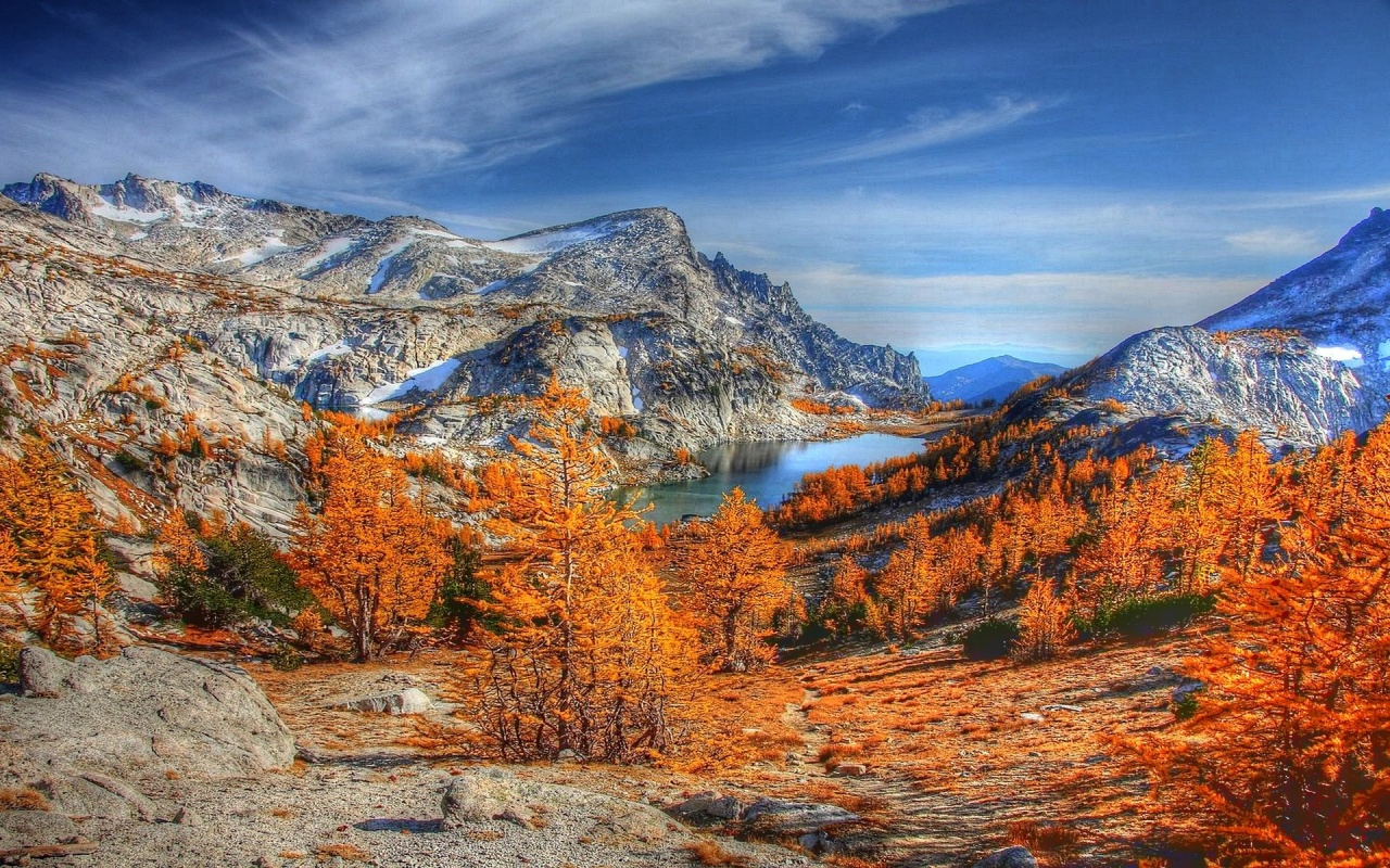 HDr Mountain Fall Colors Windows Wallpaper X