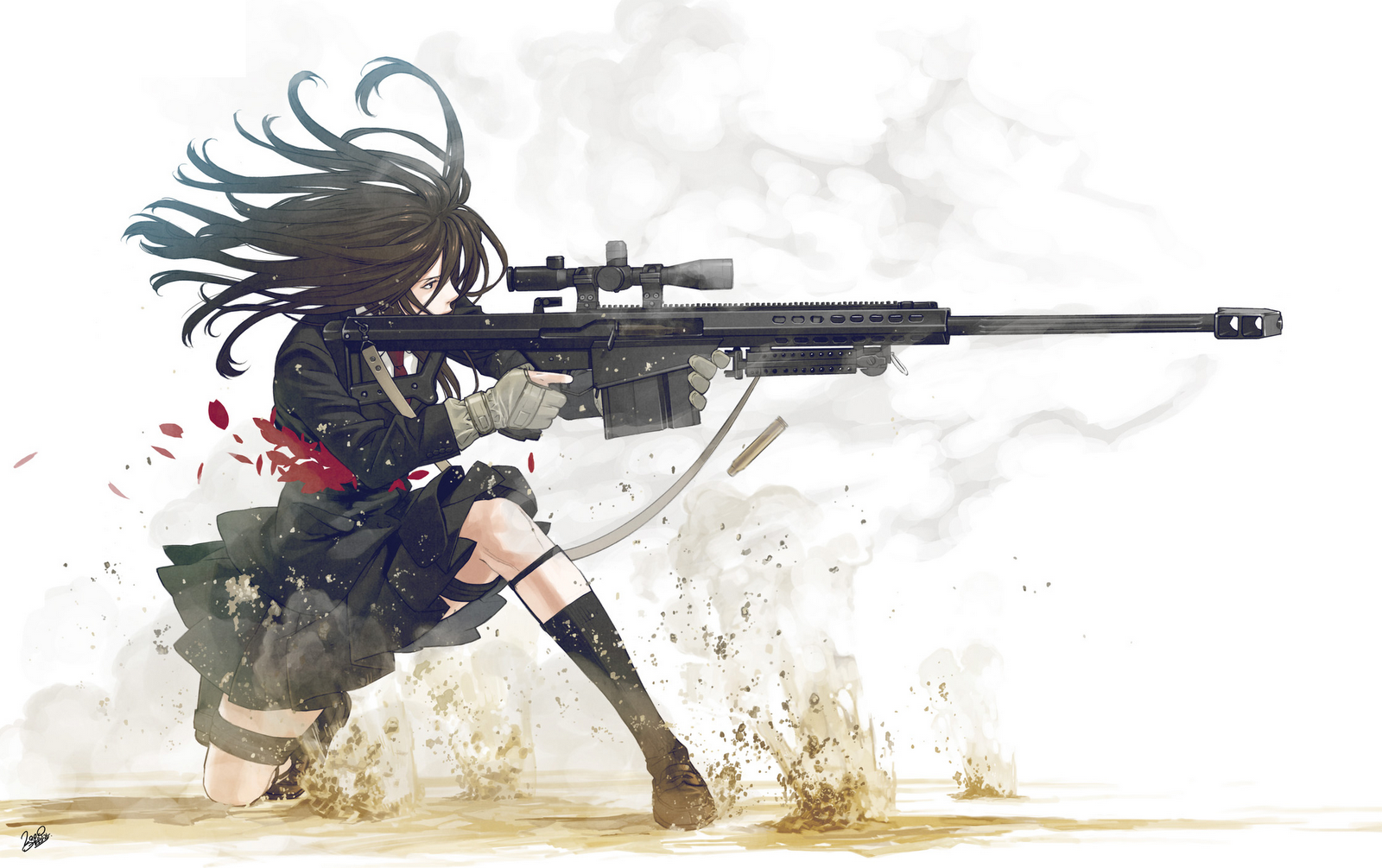 Girl Sniper Barrett Cal HD Wallpaper Epic Desktop Background