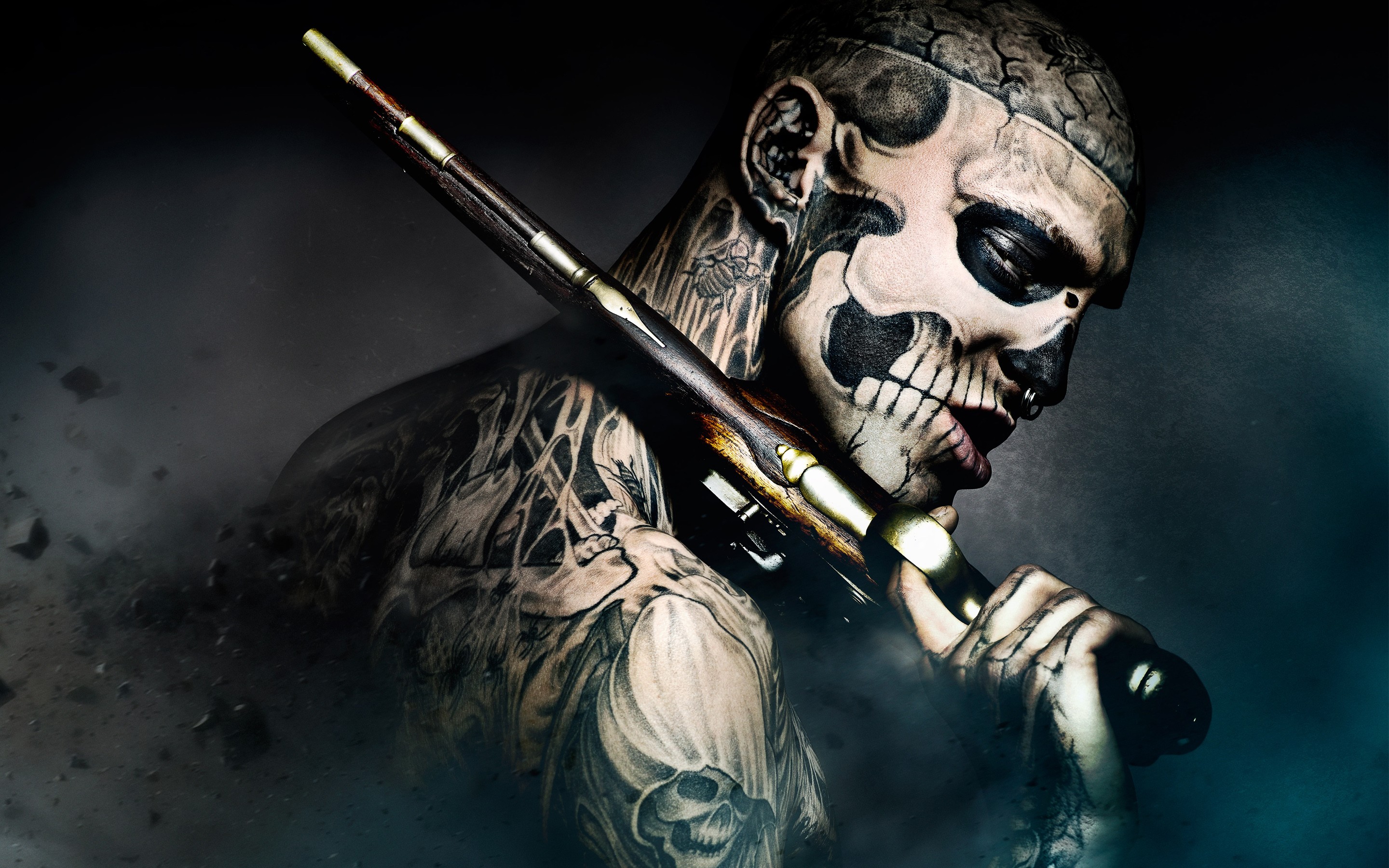 Wallpaper Tattoos Guns Stars Zombies Freak Cool Story Bro