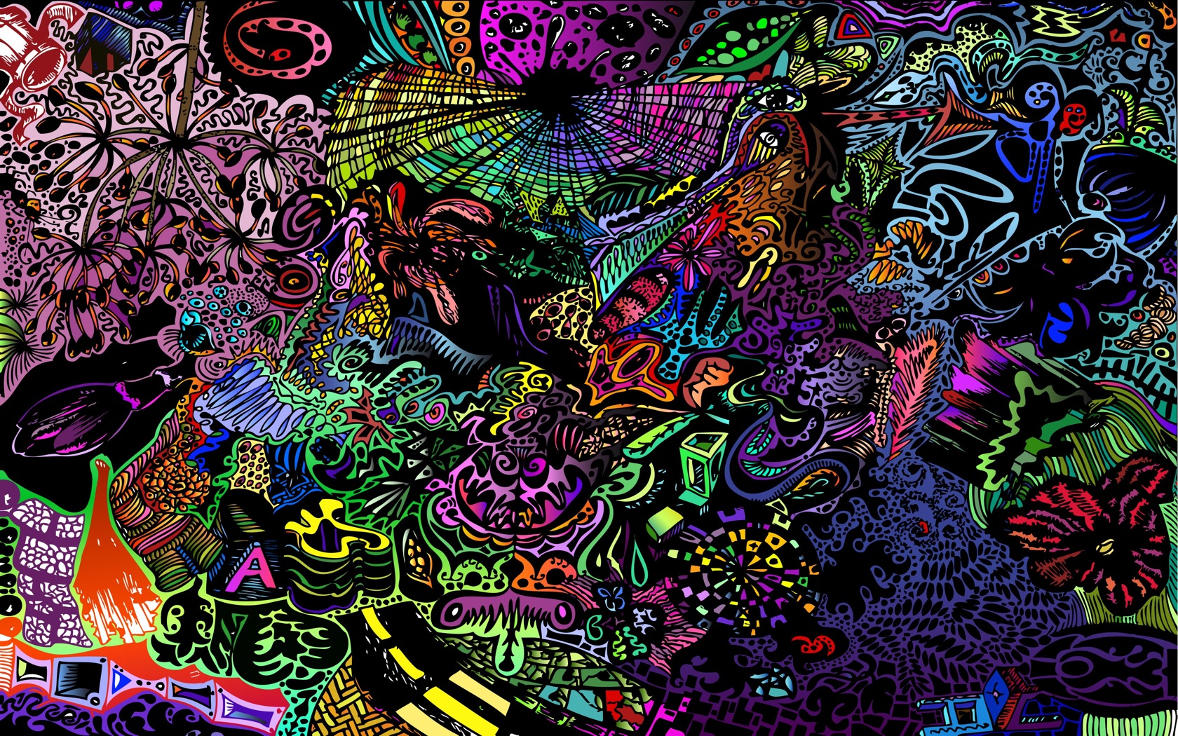 Abstract Psychedelic Wallpaper