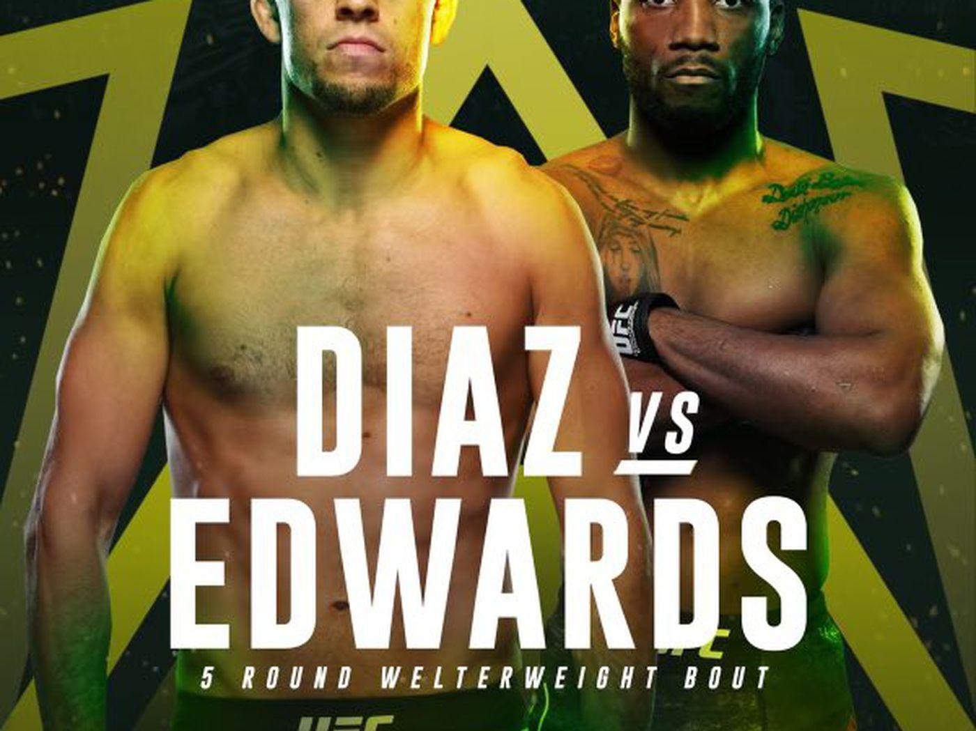 Photo Leon Edwards Vs Nate Diaz Poster For Ufc Mmamania
