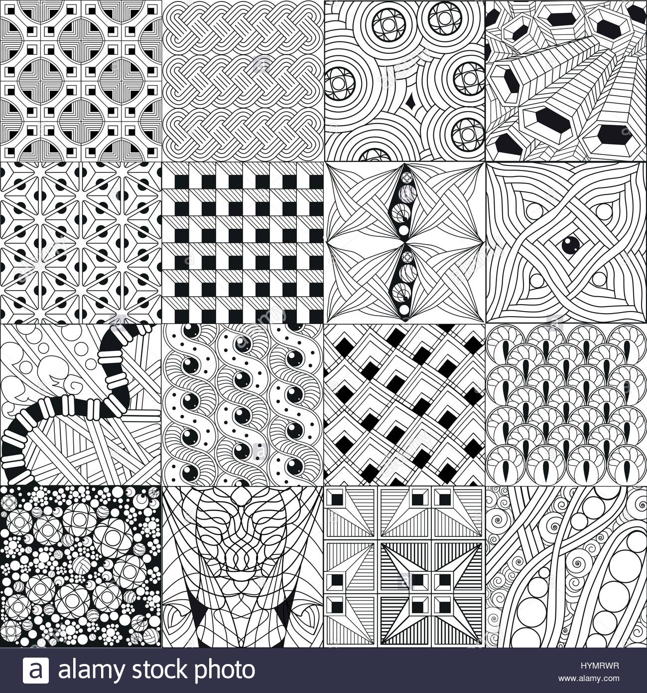 Hand Drawn Zentangle Background For Coloring Stock Vector Art