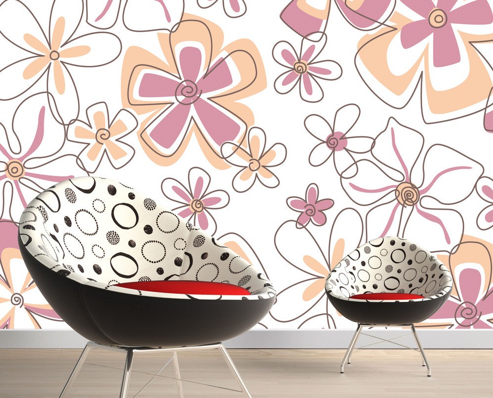 Wall Decor By Floral Wallpaper 3d House Pictures And