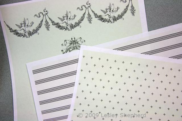 Printable French Style Wallpaper In Four Dolls House Scales