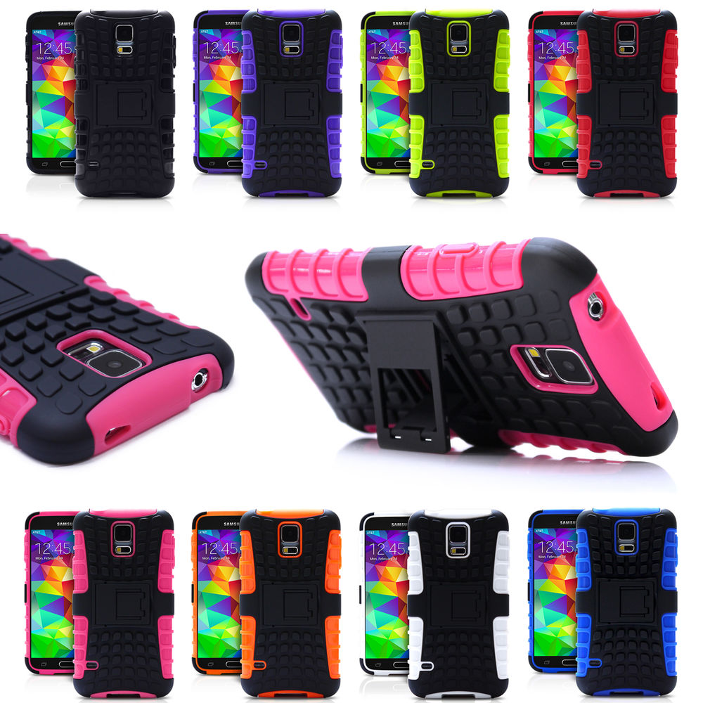 Case for Galaxy S5 Shockproof Kickstand Hard Hybrid Cover Protective