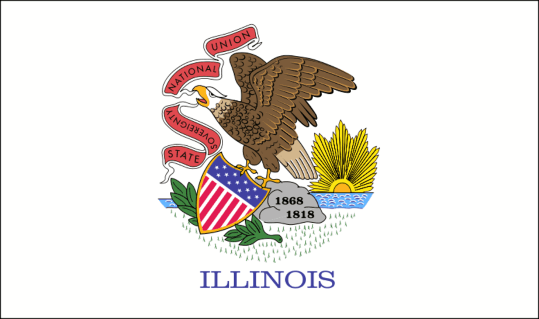 Picture State Flag Illinois