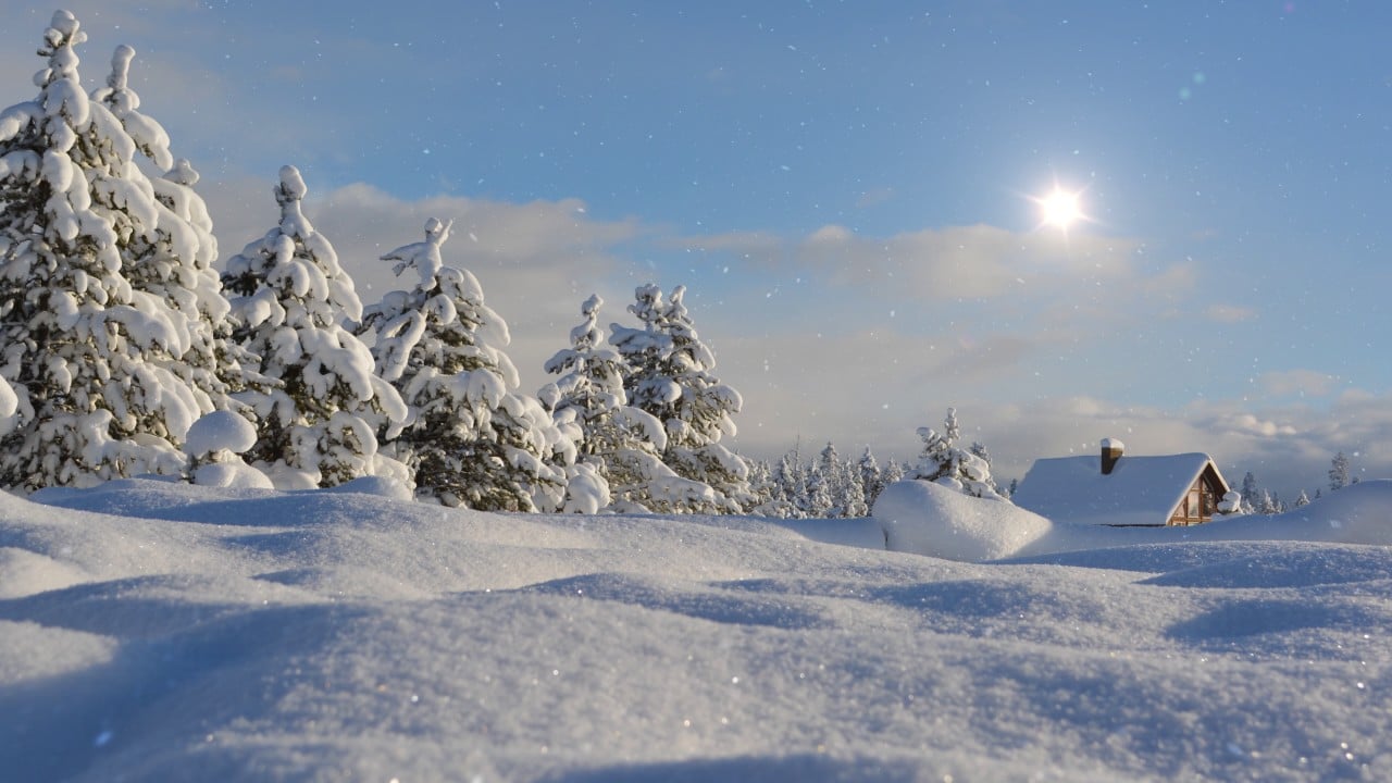 Awesome Wallpaper Snow Day 4K Living Background incredible view 1280x720