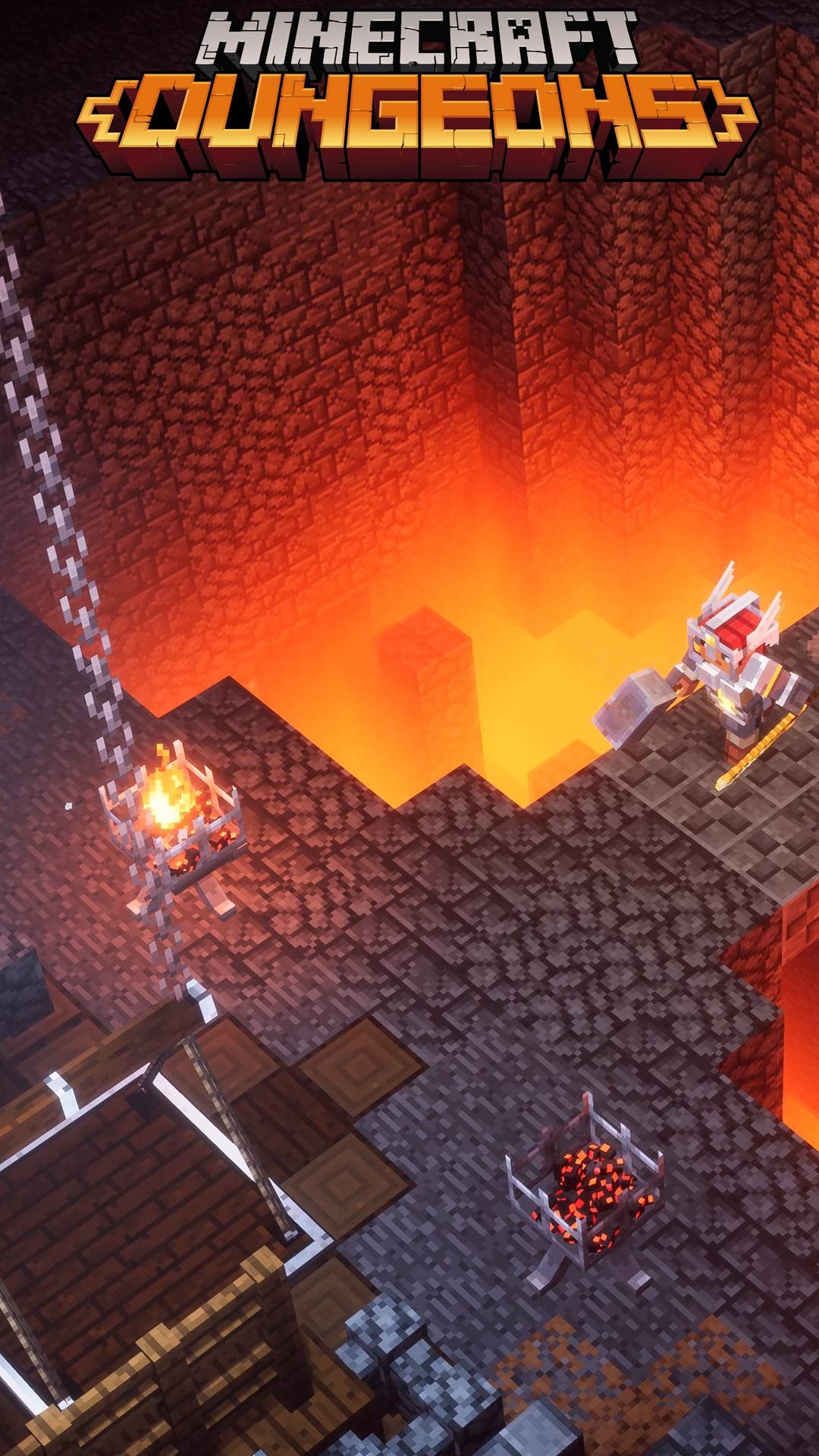 Minecraft Dungeons Wallpaper HD Phone Game Logo Art Poster