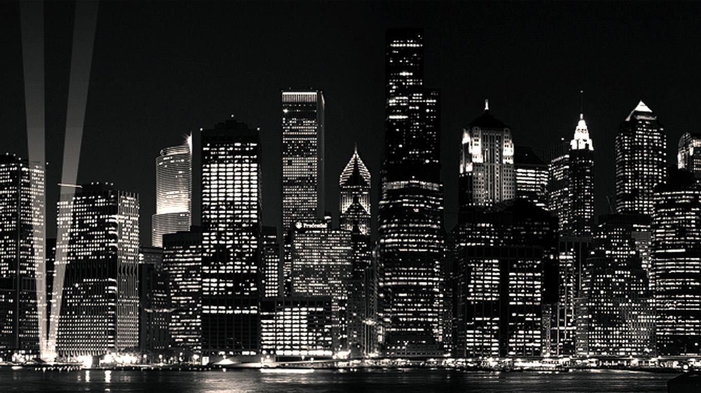 Black And White City Wallpaper HD Wide