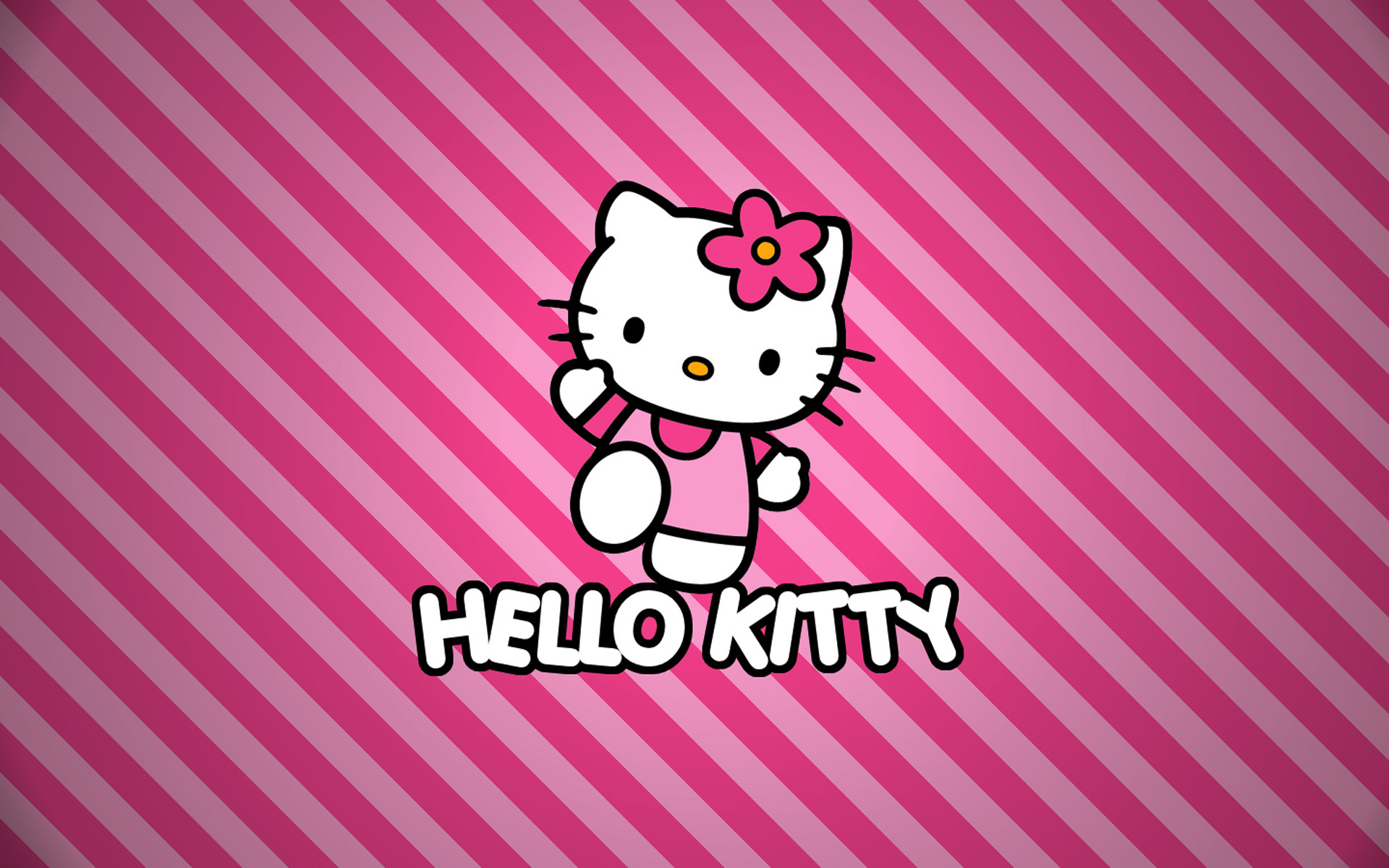 Wallpaper Screensavers Diagonals Kitty Hello Pink