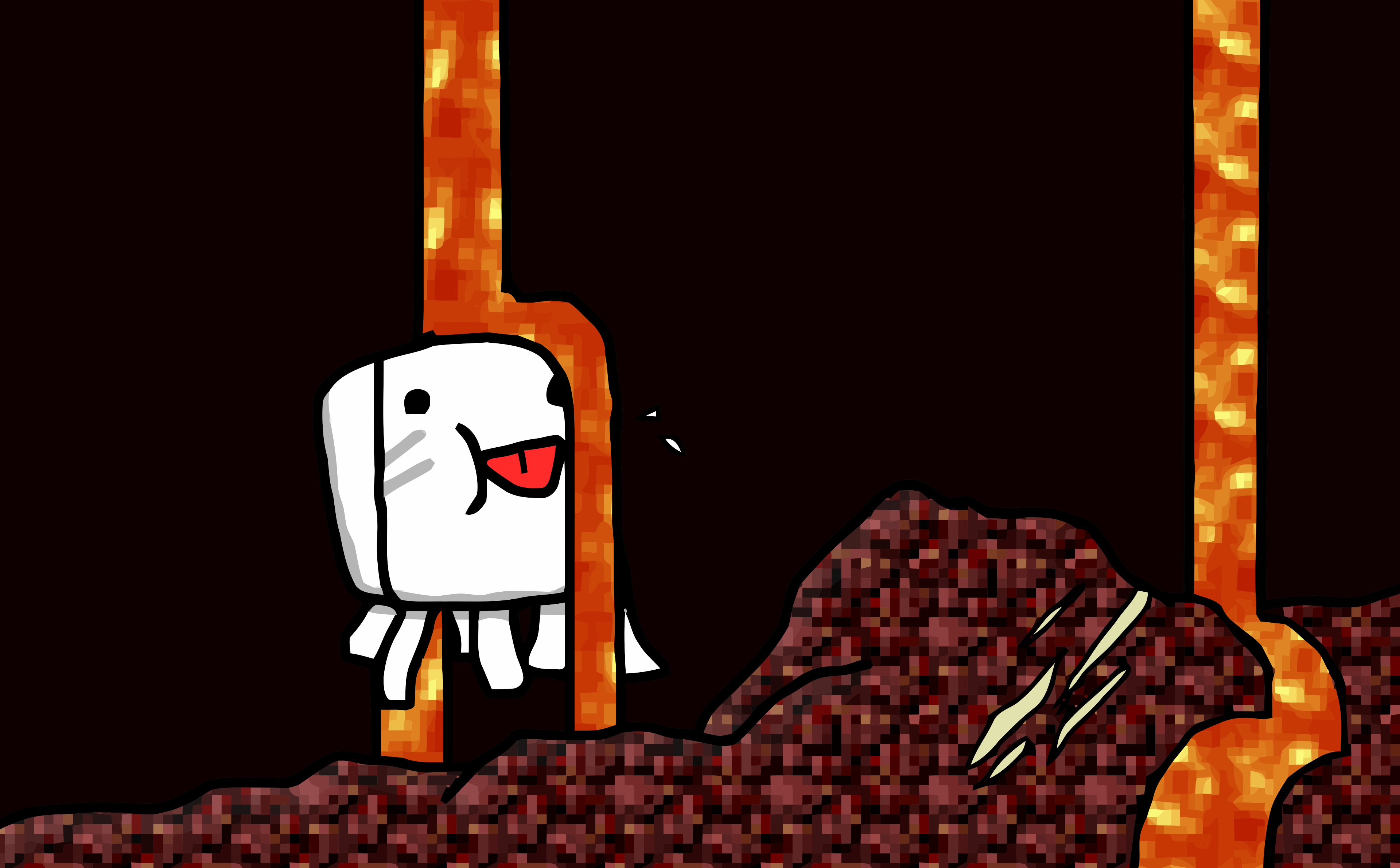 Somebody Asked For A Background With My Derpy Ghast Minecraft