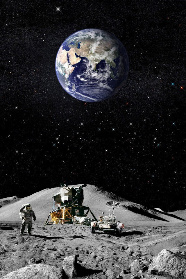 Moon Landing iPhone Wallpaper iPad