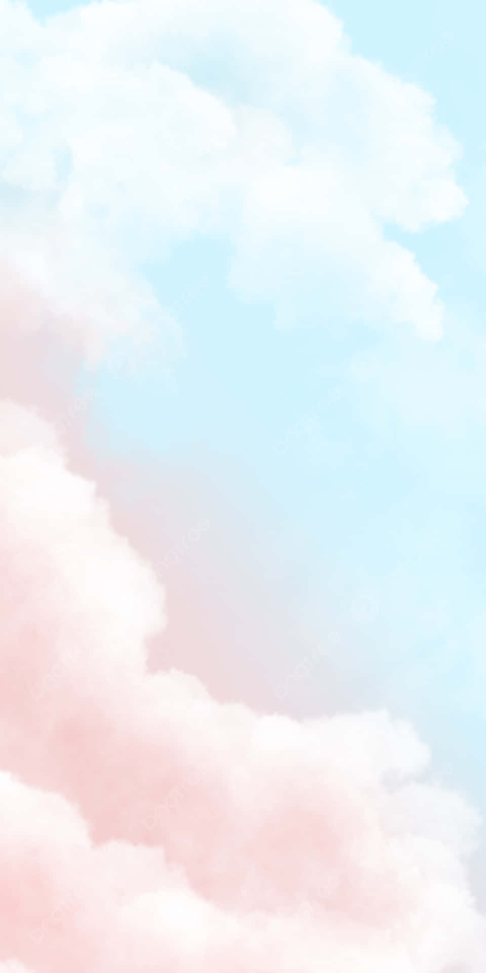 Pink And Blue Clouds Wallpaper