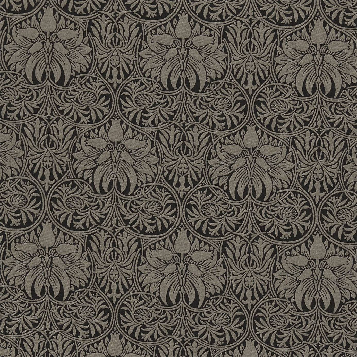 William Morris Co Archive Weaves Crown Imperial Fabric   BlackLinen