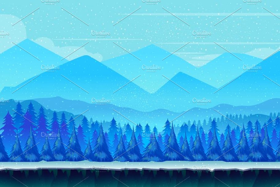 Winter Game Background Illustrations Creative Market
