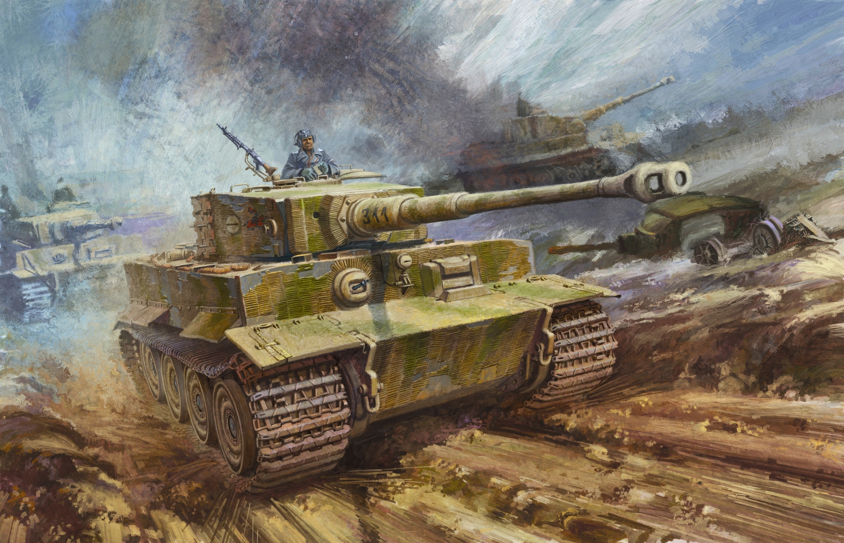 Drawing tiger sdkfz 181 pzkpfw vi 505 heavy tank battalion the
