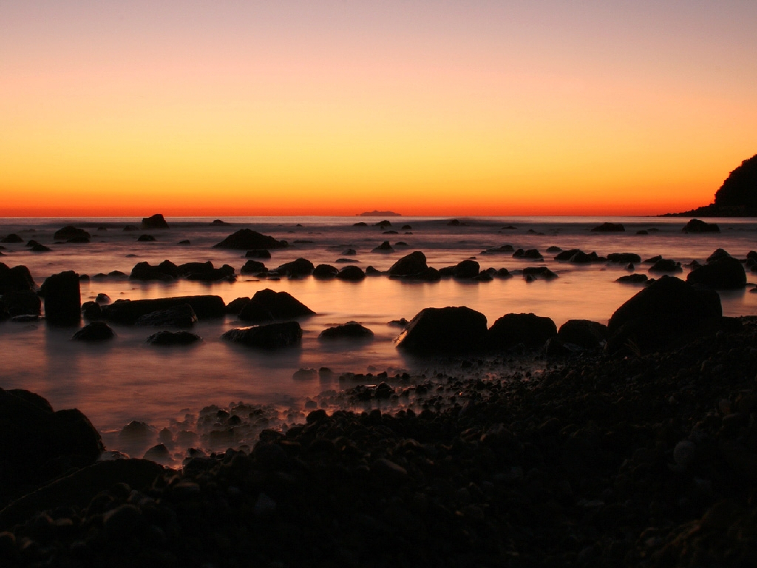 Sunset Ocean Dark Rocks wallpapers Sunset Ocean Dark Rocks stock